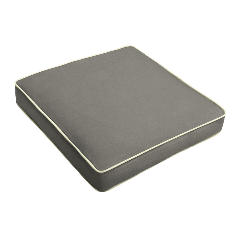 Charter Outdoor Sunbrella Seat Cushion, Canvas Charcoal Sunbrella Canvas