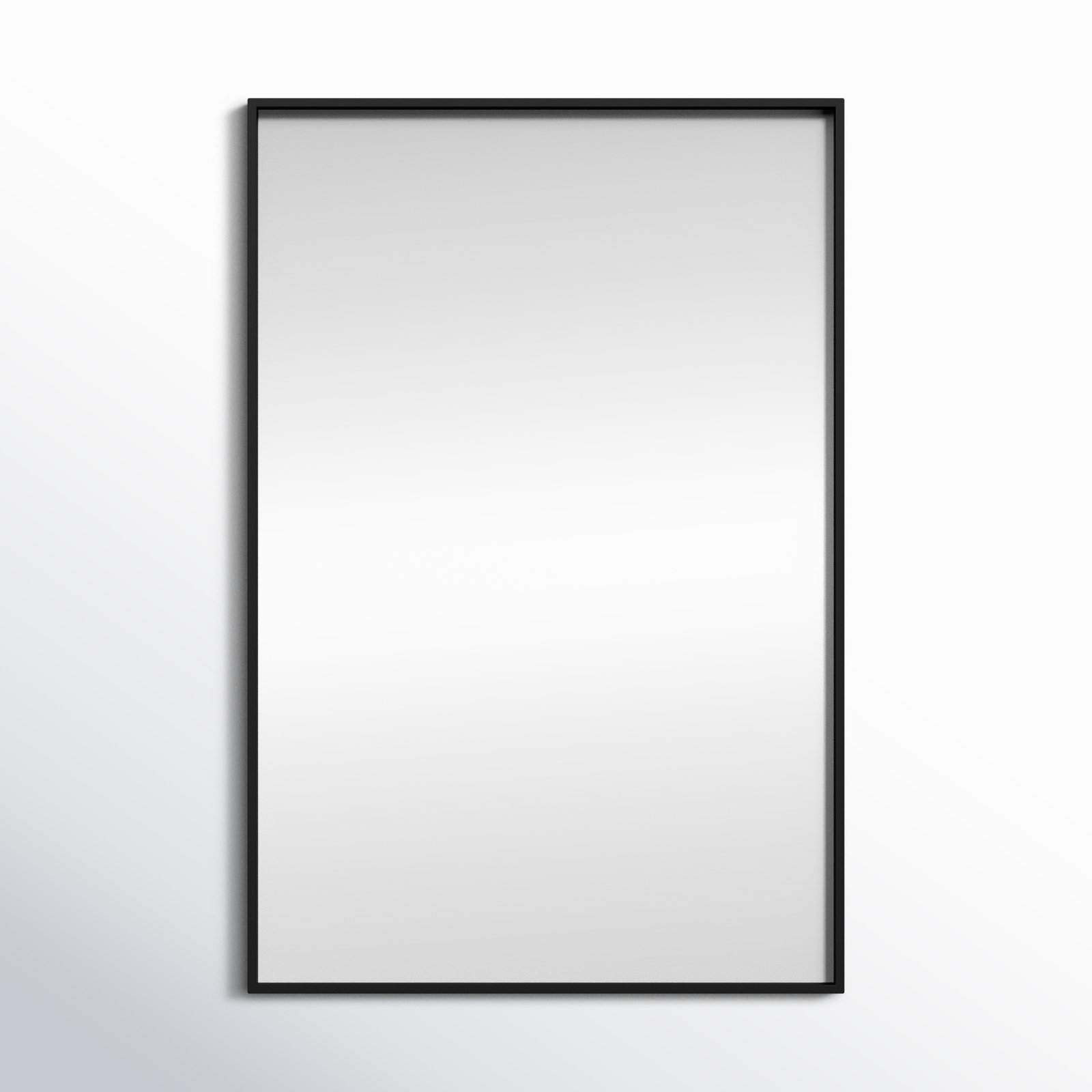 Sabine Metal Rectangle Wall Mirror, 36" x 24", Black
