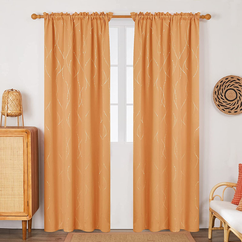 Flurin Room Darkening Curtain Pair, Sky Blue, 52" W x 84" L