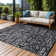 Aldo Reversible Plastic Black and White Outdoor Rug