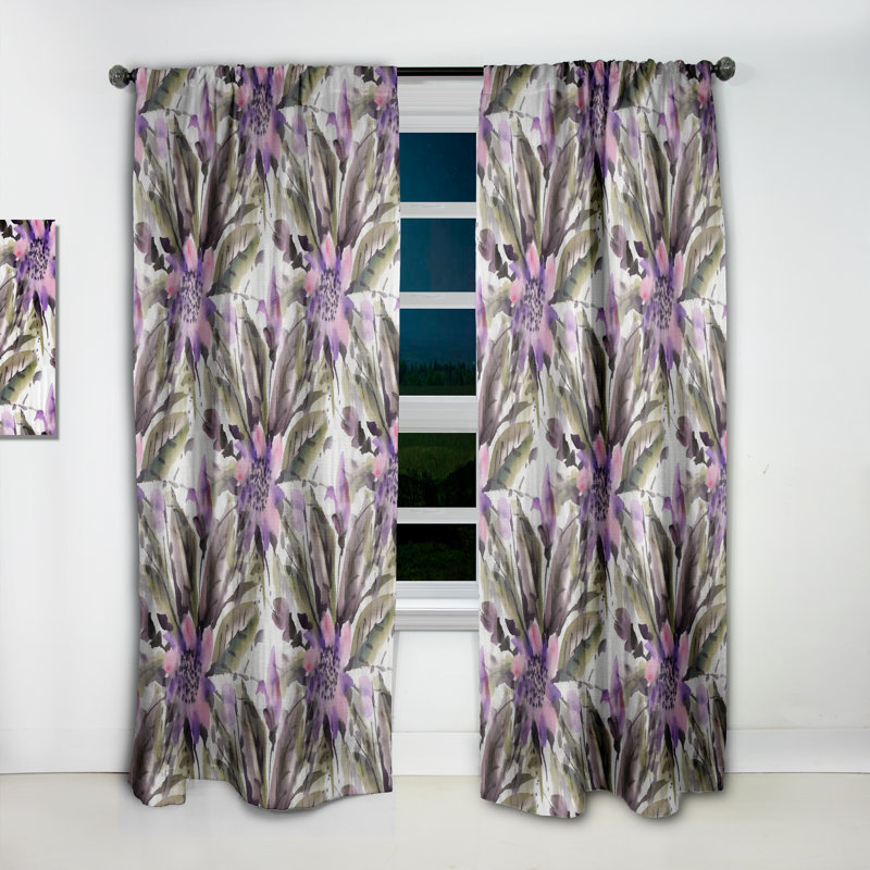 Rideau en lin / polyester, L 52 po x L 95 po