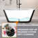 59'' x 30'' Freestanding Contemporary Soaking Acrylic Bathtub with Overflow and Drain