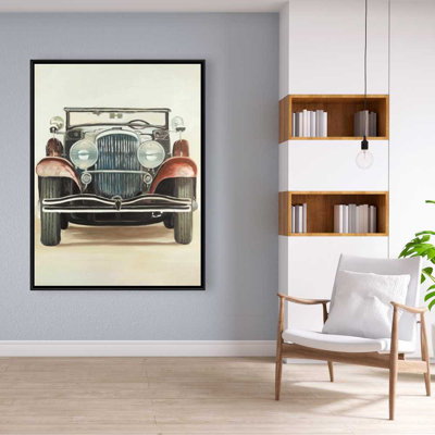 Vieille toile de voiture de luxe des années 1920 - décor de transport rétro