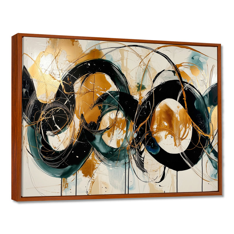 Art mural en toile Odier, H 30 po x l 40 po, Brun, Cadre flottant