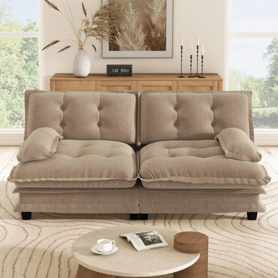 77" Modern 2-Seater Loveseat Sofa Upholstered in Breathable Chenille, Cloud Comfort Couch with Lattice Tufted Seat Cushions for Living Room and Apartment