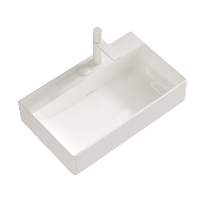 Élégant lavabo en céramique au design moderne, idéal pour les salles de bain élégantes