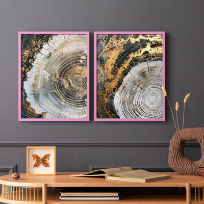 ABSTRACT Series CCLX - Reproduction encadrée de qualité supérieure - prête à être accrochée - aucun clou requis - aucun clou requis