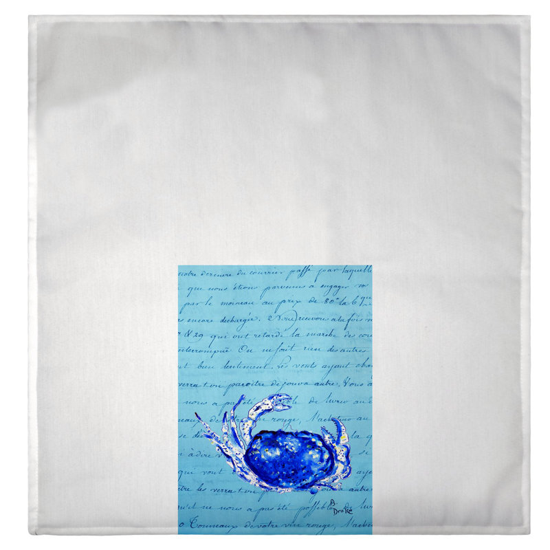 Serviette de main crab script Mulkey