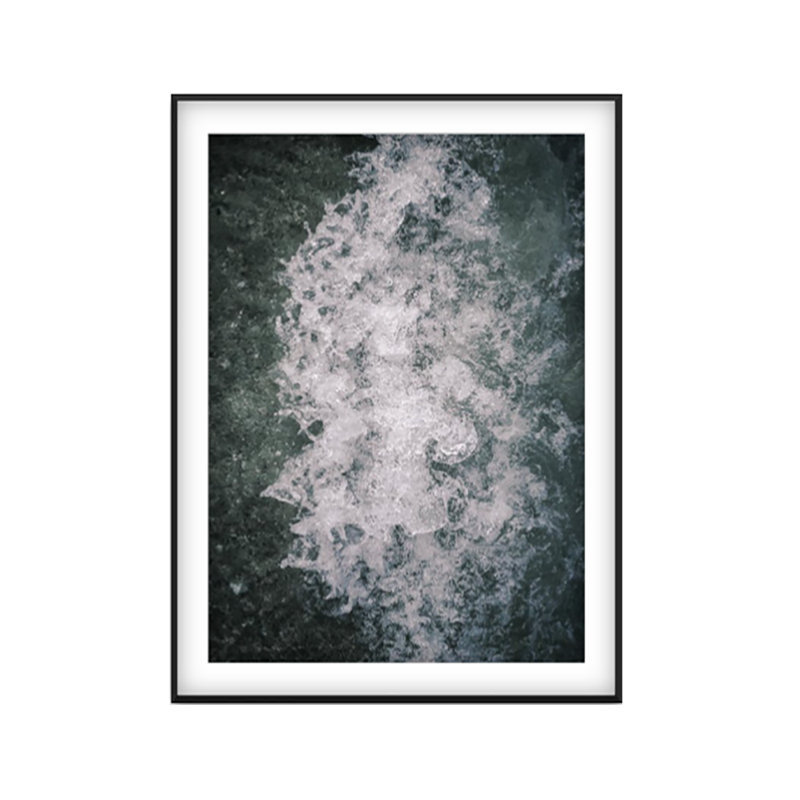 Ecume Print by Francis Augustine, Black Framed Paper, 57" H x 38" W x 0.8" D, White