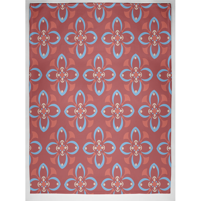 Irma Plain Weave / Muslin Throw Blanket, Coral