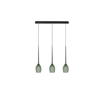 Izza 3 - Light Black Kitchen Island Pendant