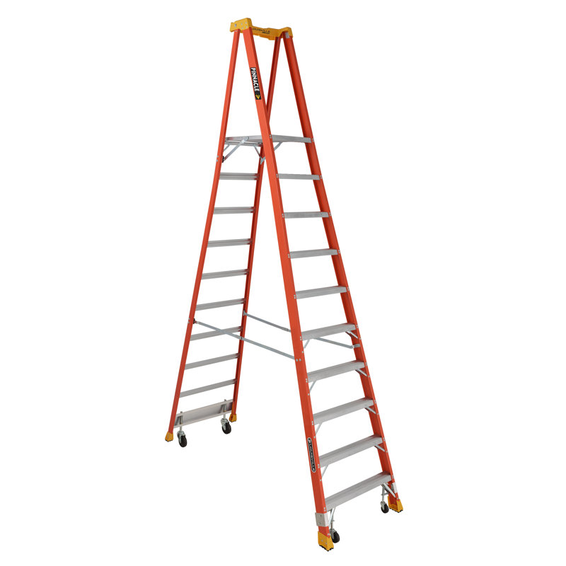 10 ft. Fiberglass Pinnacle Platform Ladder with 300 lbs. Load Capacity Type IA Duty Rating