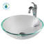 Glass Circular Vessel Bathroom Sink with Faucet-35841289