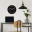 Acctim Runwell Small Wall Clock Quartz Slimline Case Raven 20cm