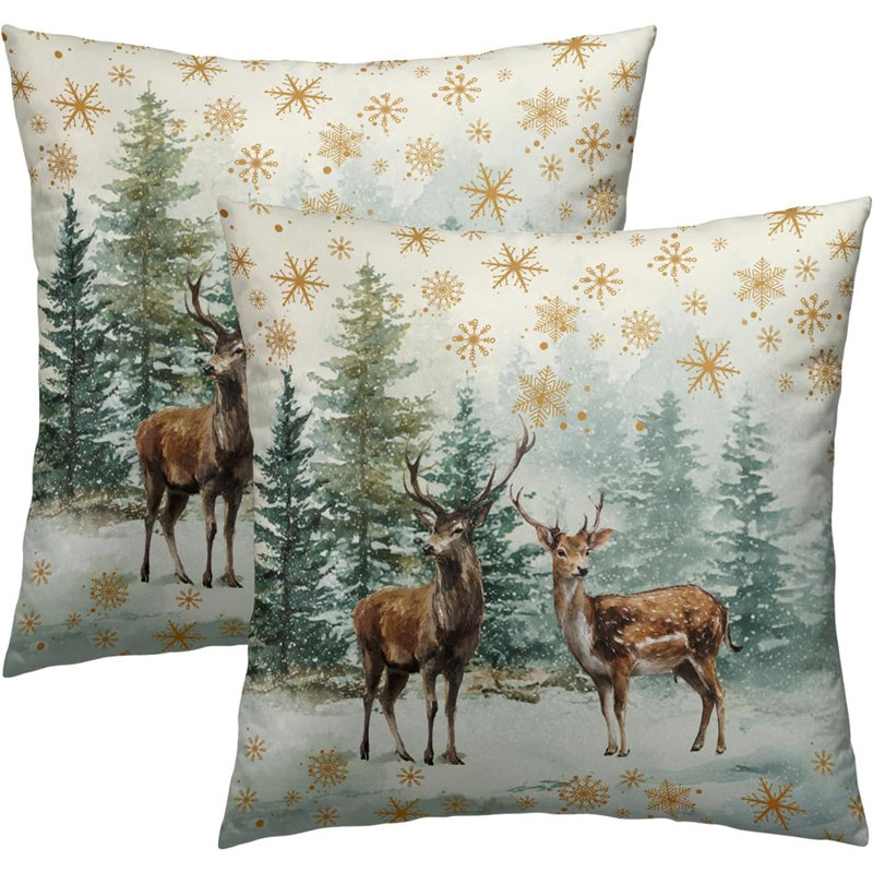 Ensemble de 2 housses de coussin Winter Deers