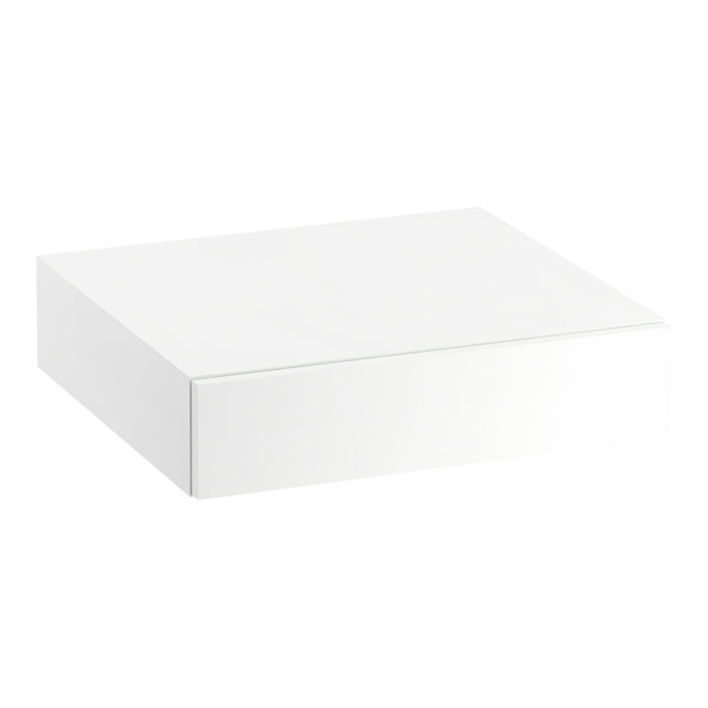 Poplin/Marabou Lap Drawer, Linen White
