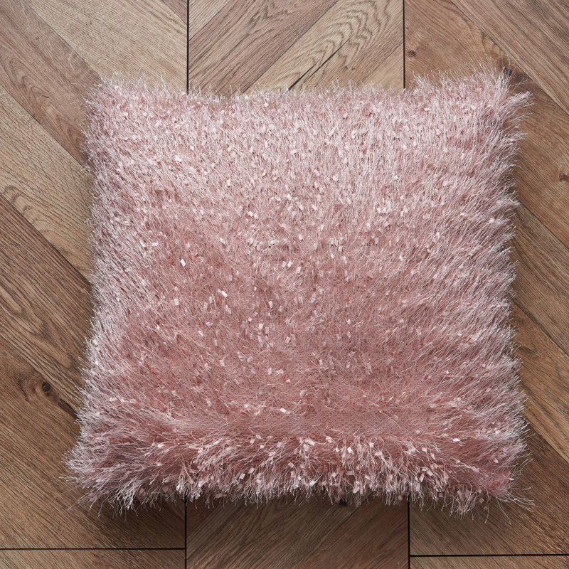 Borkoski Square Throw Cushion, Blush