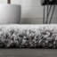 Tapis gris clair à poils longs Collesse-680476434
