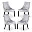 Schaub 4 Person Dining set - a Rectangular Wooden Dining Table with Metal Legs and a Set of 4 Quilted Ring Knocker Velvet Dining Chairs for Dining Room - Modern Dining Table Set-1988993866-1988993863-1988993860