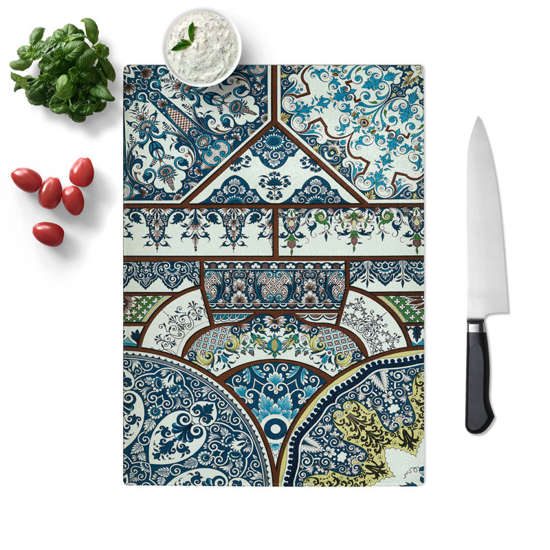 Tempered Glass 17Th and 18Th Century Chopping Board, 20 cm W x 28.5 cm L