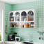 47.25" Four-Door Glass Wall Cabinet Storage-411345168