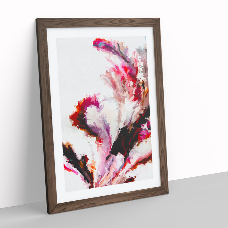 Challenge Of The Elements - Painting, 48cm H x 36cm W, Walnut Framed, White