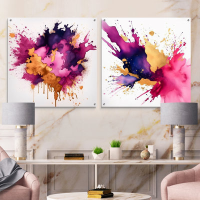 Chatham - Fractals Acrylic Wall Art Glass Set Of 2