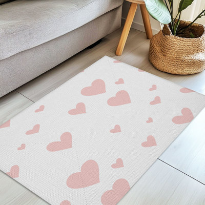 Tapis tressé Minimal Heart Vibes