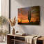 «Mesa Saguaro Sunset 5078» par Mike Jones, art mural en métal doré, 24 po x 16 po-133440976