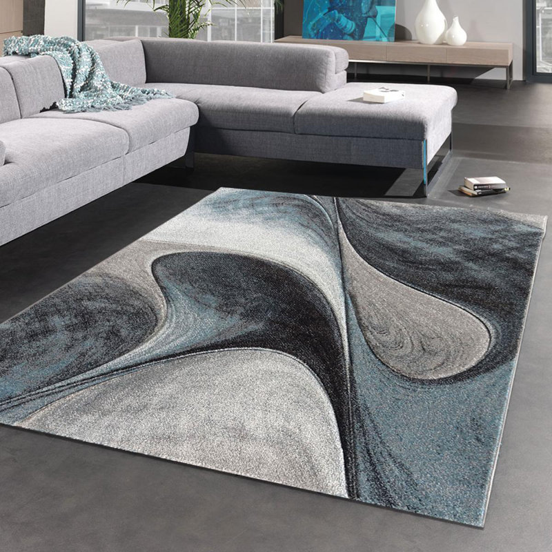 Monarch Machine Woven Blue Indoor Rug, Rectangle 280 x 380cm