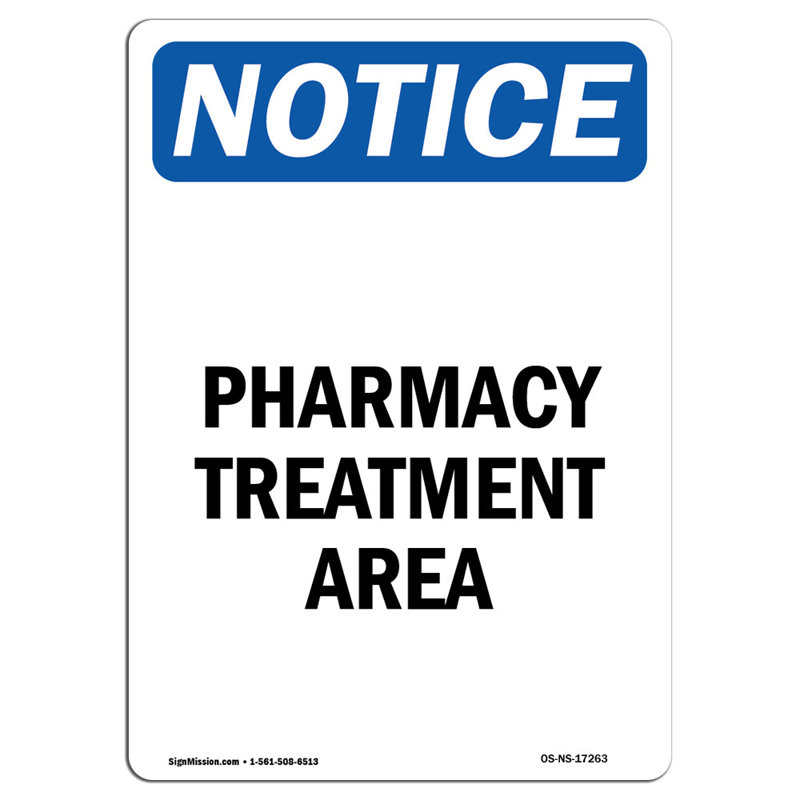 Enseigne de zone de traitement de pharmacie