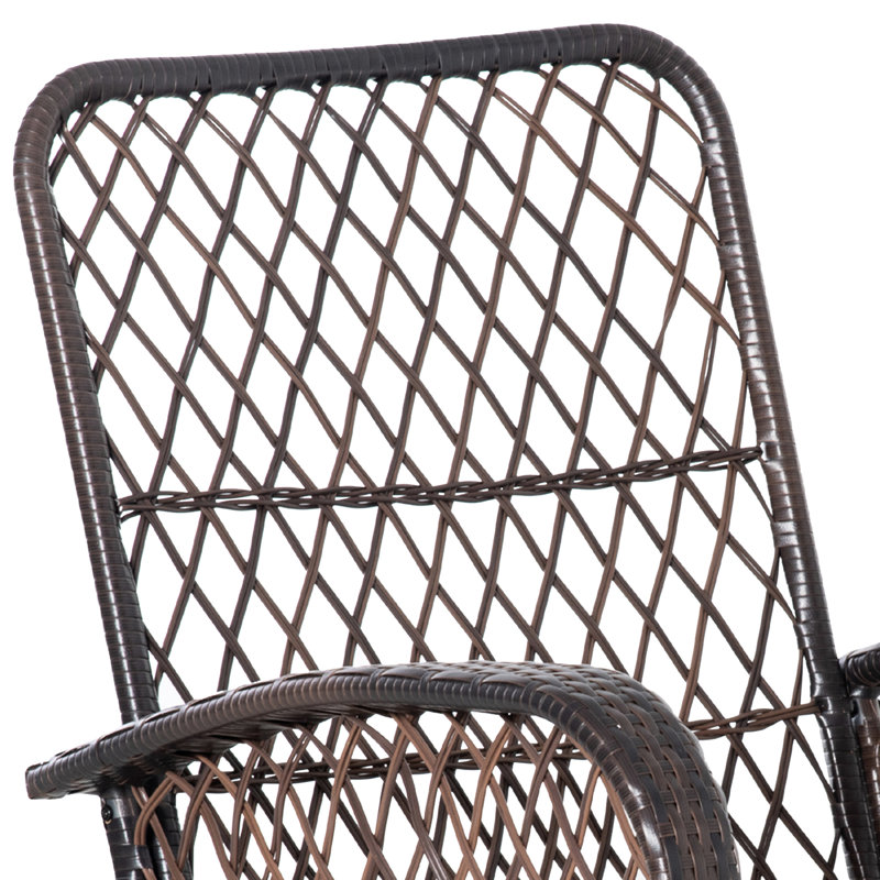 Backyard Rocking Chair, Gray, With Commodious Seat And Thick Cushion, Steel Construction For Endurance Build, High Weight Bearing Build Garden In Grey, Boasting A Generous Frame Outdoor Use, Weather