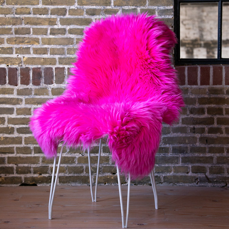 Alexej Solid Colour Sheepskin Hand Woven 55cm X 95cm Area Rug