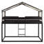 Lit simple superposé en bois avec tente-1525349093