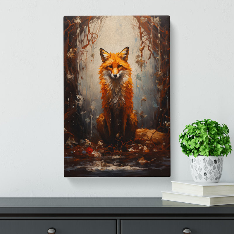 Fox Informel No.2 - Wrapped Canvas, 60cm H x 40cm W x 3cm D