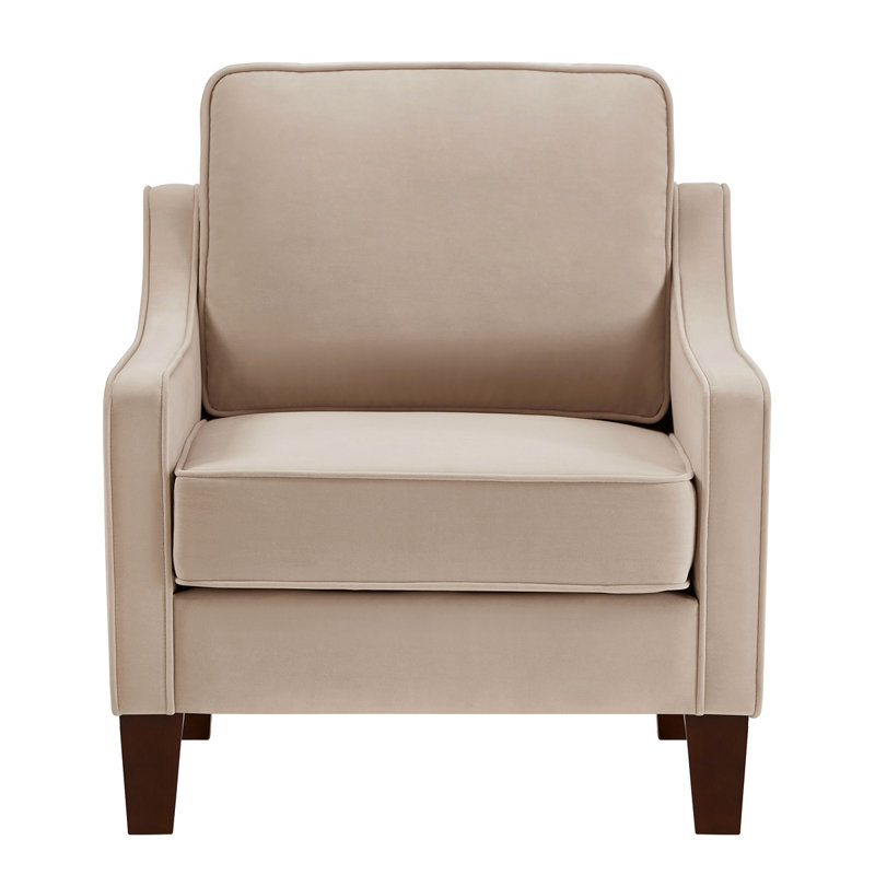 Fauteuil Tracina, Velours taupe