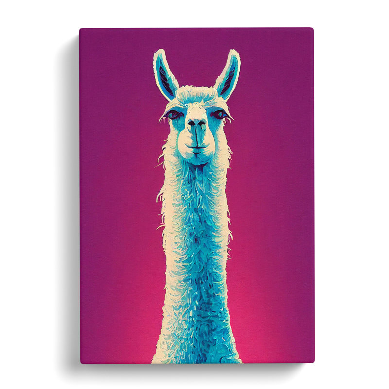 Llama Portrait Vol.1 - Wrapped Canvas, 50cm H x 35cm W x 3cm D