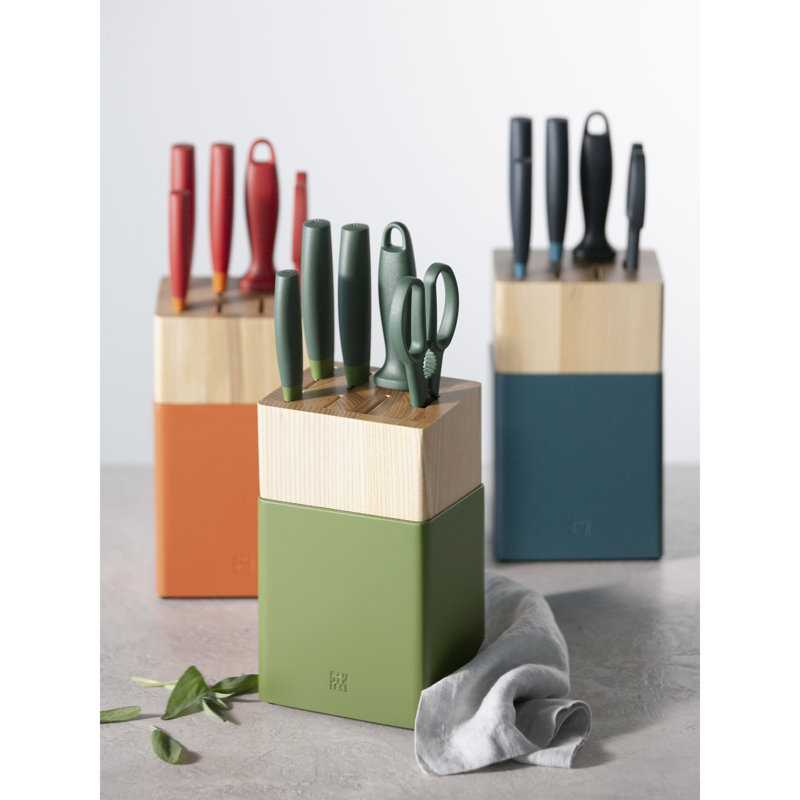 Zwilling Now S 8-piece Knife Block Set, Lime Green