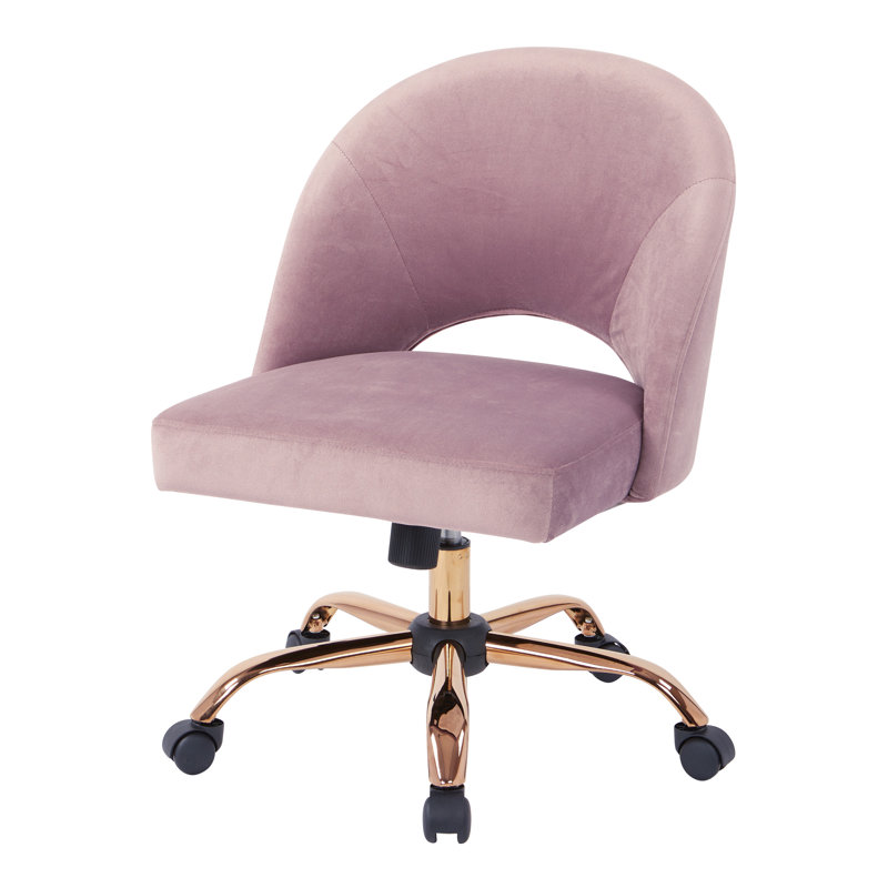 Chaise de travail Lula, Lavande, Or rose