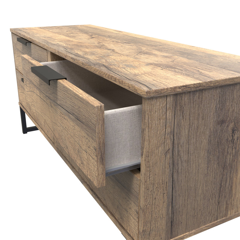 Fully Assembled Luecinda 4 - Drawer Chest of Drawers, Vintage Oak
