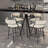 Bar Height Set, Tempered Glass Round Dining Table And Height Bar Stools-1136941001-1138261497