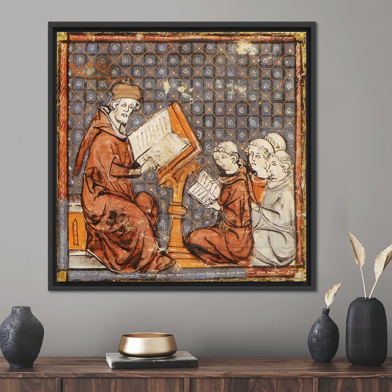 Reproduction sur le thème de la renaissance du Moyen Âge, Noir, Reproduction encadrée sans passe-partout, H 41 po x l 41 po