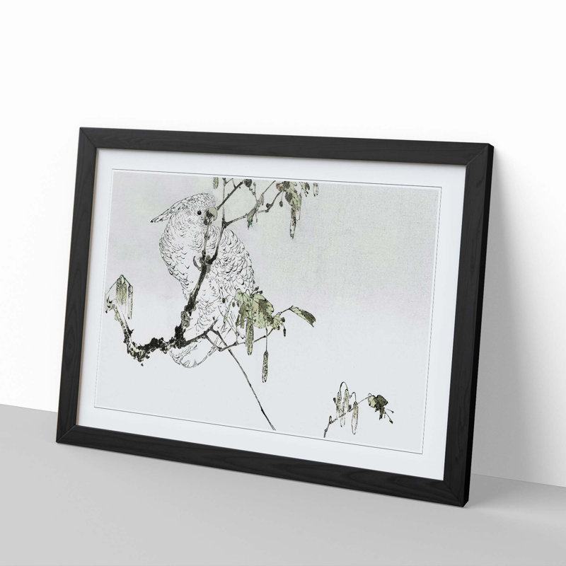 White Cockatoo by Watanabe Seitei - Picture Frame Graphic Art Print, Black, 35cm H x 50cm W x 2cm D