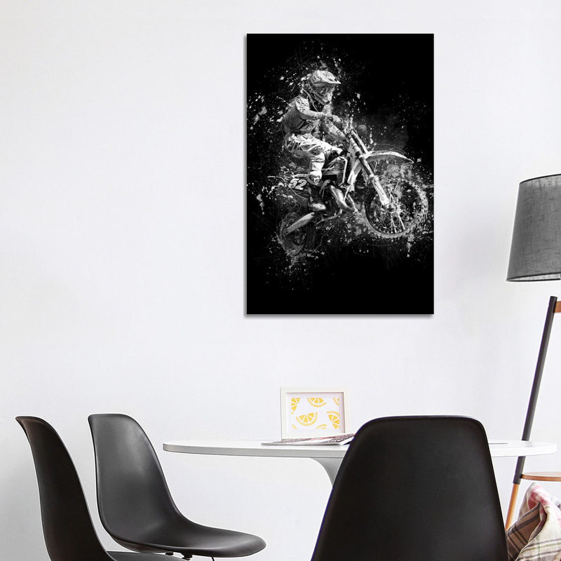 Dirt Bike Jump 1 Piece Wrapped Canvas Wall Art, 101.6 cm H x 66.04 cm W