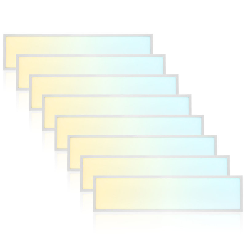 Luminaire à panneau plat rétroéclairé DEL LUXRITE 1 x 4 pi, 5CCT 3000K-6500K, 20W-40W, 2500-5000LM, à intensité variable, plafonnier suspendu DLC Premium