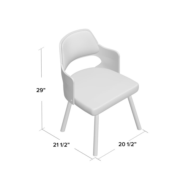 Chaise de salle à manger rembourrée en bambou Westley, Beige