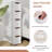 5-Drawer Rolling Organizer Unit Narrow Storage Cabinet with Built-In Wheels for Small Space