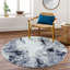 Blue Modern Shaggy Rug, Abstract Anti Slip Easy to Clean Rug For Living Room, Dining Room, Bedroom, Kitchen-899334919