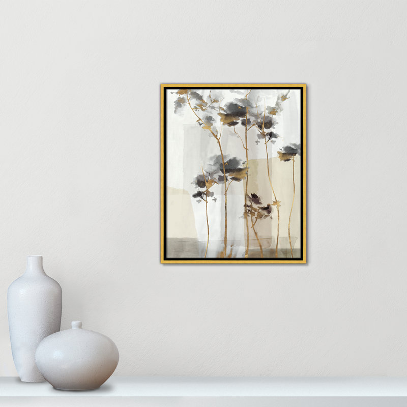 Impression Golden Zen II par Eva Watts, Toile avec cadre, Flotteur doré, 17.5'' W x 21.5'' H
