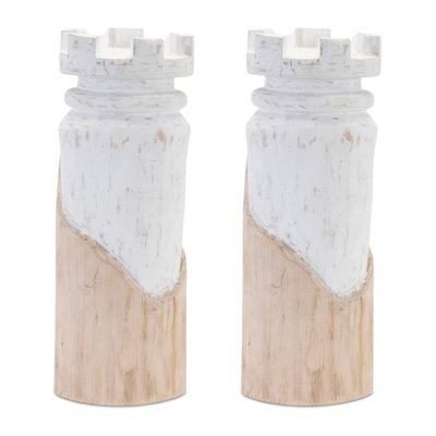 Jeu d'échecs en bois de manguier (ensemble de 2)